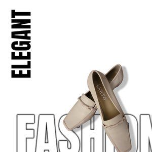 Franco Sarto Bone Nappa Sz 8 Leather Loafers